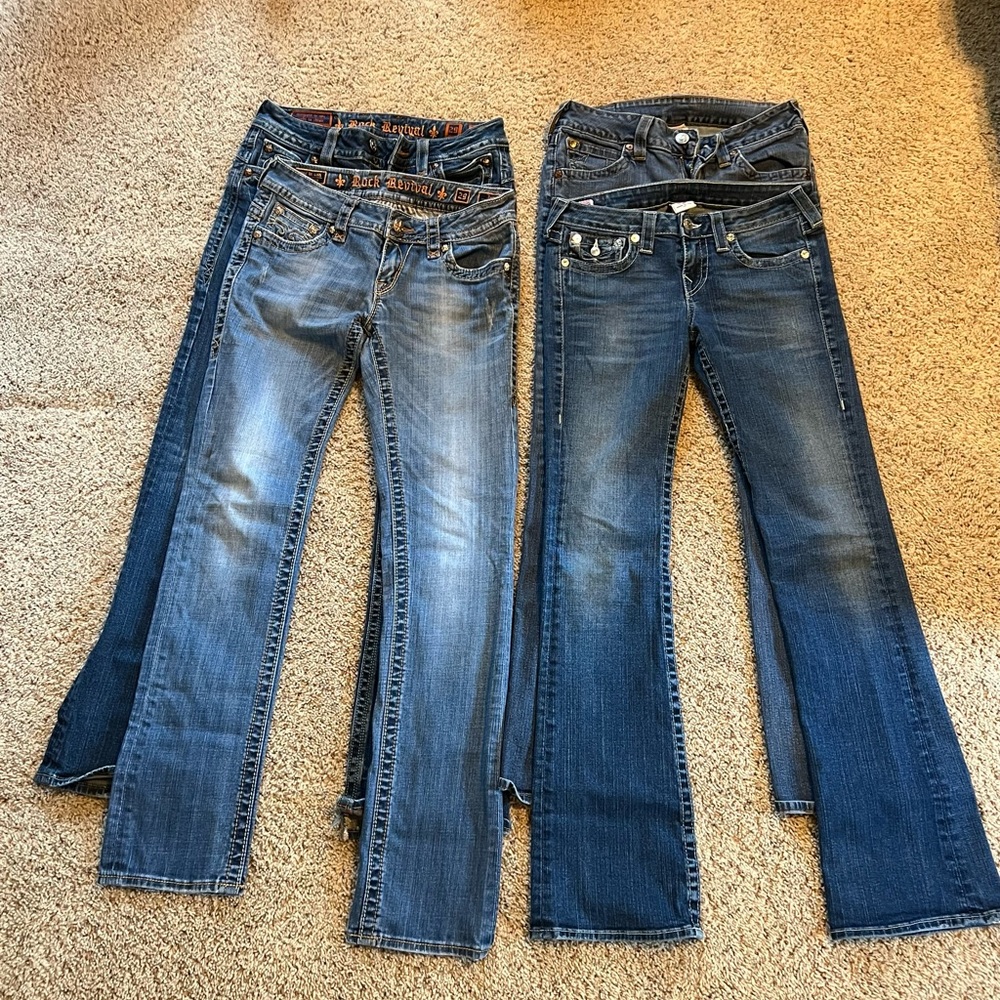 designer jeans bundle True Religion Rock Revival 29